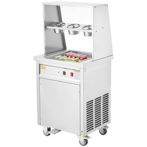 Macchina Commerciale per Gelato Arrotolato in Acciaio Inox 13,8'' x 13,8'', Piastra Quadrata per Gelato Fritto - Product Image 1