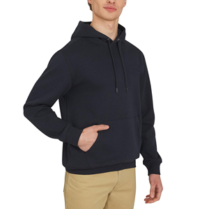 Sweat-shirt à capuche oversize en molleton de coton pour homme, coupe lourde, épaules tombantes, avec motif brodé - Product Image 1