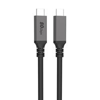 Cable USB4 Tipo-C a Tipo-C de 80 Gbps y 8K a 60 Hz con Malla de Protección de Nailon para Computadora, Teléfono Móvil y Monitor con Carga Rápida