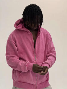 เสื้อฮู้ดซิปผ้าฝ้าย 100% พิมพ์ลายดิจิตอล ซิลค์สกรีน ย้อมสีพื้น สไตล์สตรีทลำลอง สำหรับฤดูใบไม้ร่วง ราคาพิเศษ - Product Image 4