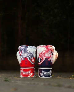 Trending Custom Logo Thai Printed Boxing <b>Gloves</b> Premium Cowhide Leather Muay Thai Training <b>Gloves</b> <b>Moisture</b> Wicking <b>Gloves</b> - Product Image 3