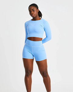 Shorts Deportivos para Mujer con Logotipo Personalizado de Outfitize International, Shorts de Yoga de Cintura Alta con Elasticidad en 4 Direcciones, Ropa Deportiva para Gimnasio al por Mayor - Product Image 5