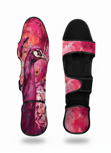 OEM ODM EVA Foam Pu <b>Leather</b> Muay Thai Shin Guards Fighting Kick Boxing MMA Foot Protection Martial Arts Sparring Punching Guard - Product Image 6