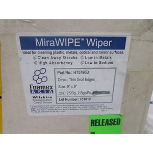 2 Lotes de 75 Toallitas MiraWIPE HT5790B de 9" x 9" Delgadas - Equipo y Piezas de Semiconductores de Confianza de Marca Global - Product Image 1