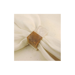 Porte-serviettes au design attrayant, unique, en résine époxy noire et bois naturel, pour une élégance décontractée, forme carrée élégante - Product Image 6