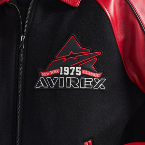 แจ็คเก็ตหนัง Avirex คุณภาพสูงสำหรับผู้ชาย ราคาขายส่ง ดีไซน์โดดเด่น สีพื้น ปิดด้วยซิป แจ็คเก็ตหนัง Avirex สำหรับผู้ชาย - Product Image 4