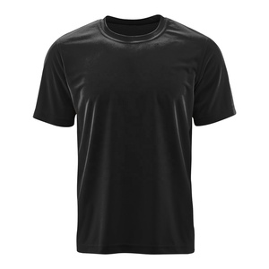 T-shirt à manches courtes pour homme, couleur unie, col rond, coupe classique, jersey respirant, style décontracté, 100% polyester - Product Image 2
