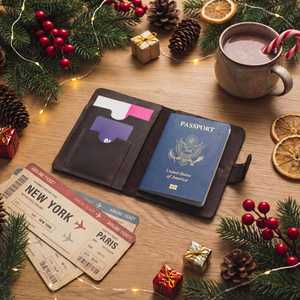 New Genuine Leather <b>Passport</b> Holder Luxury Travel <b>Wallet</b> Full Grain Leather <b>Passport</b> Cover Bulk Wholesale Manufacturer LPH-0312 - Product Image 4