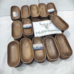 Producto Superior 100% Natural de Alta Calidad, Portavelas y Cuenco de Madera Redondos para Decoración de Diwali y Navidad, Diseño Más Reciente - Product Image 2