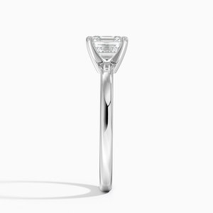 Bague de fiançailles solitaire SOJ Ring 01 en argent 925 plaqué rhodium, taille Asscher, sertie de cinq pierres à griffes, certifiée GRA, moissanite 2 carats D - Product Image 3
