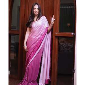 Beautiful Sequence Embroidery Work Saree Party Wear for <b>Club</b> <b>Dress</b>-Up - Product Image 6