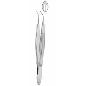 Pinzas Microquirúrgicas Anguladas Hoffer-McPherson de Acero Inoxidable, Instrumento Quirúrgico Manual de Primera Calidad - Product Image 5