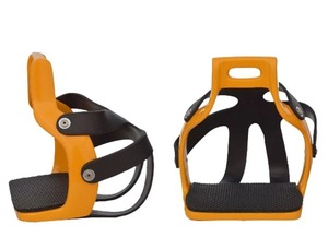 Estribos de PP Rosa con Correas Negras y Suela Texturizada para Montar a Caballo - Product Image 2