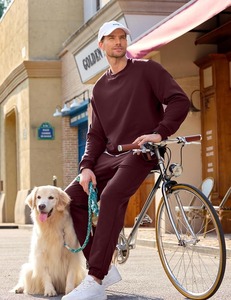 Unisex Premium Sweatsuit Set 2 Piece Sweatshirt Jogger <b>Pants</b> Casual Streetwear <b>Lounge</b> Comfort Clothing - Product Image 3