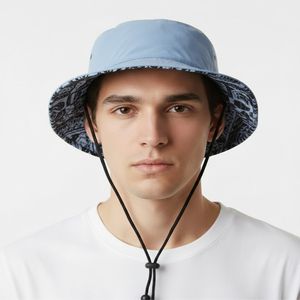 Sombrero unisex clásico reversible personalizado con correa ajustable para la barbilla, adecuado para viajes al aire libre, pesca y uso casual, tipo bucket para hombre. - Product Image 2