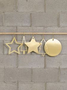 Modern Metal <b>Christmas</b> Ornaments Star <b>Tree</b> Circle Shape Handicraft Decorations - Product Image 1