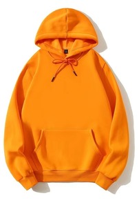 เสื้อฮู้ดผู้ชายสีสันตามสั่ง ทรงปกติ ผ้าฟลีซลำลอง สีพื้น ดีไซน์กระเป๋าที่แขน แห้งเร็ว เหมาะสำหรับใส่ในฤดูหนาว - Product Image 5