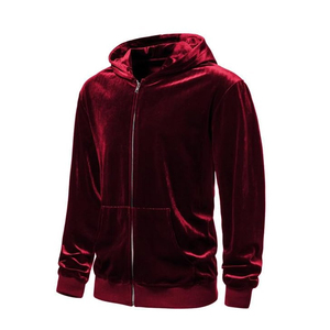 Sweat à capuche en velours pour homme, best-seller, manches longues, tissu doux, chaud, pour l'hiver, avec poche kangourou - Product Image 3