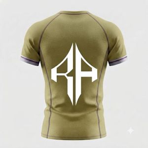 Camiseta Rash Guard de MMA Personalizada de Alta Calidad para Adultos con Logotipo Blanco, 100% Material de Alta Calidad, Spandex/Poliéster, Impresión por Transferencia de Calor - Product Image 3
