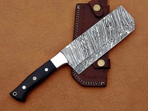 Couteau à viande artisanal à motif Damas, manche en Micarta, couteau de chef de cuisine, extrêmement tranchant, couteaux de cuisine OEM. - Product Image 4