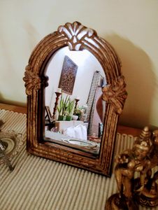 Vintage Wooden Arch Wall <b>Mirror</b> Decorative Rustic Wooden Frame <b>Hanging</b> <b>Mirror</b> - Product Image 5
