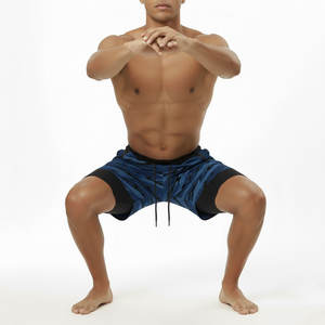 Running Breathable Men 2 in 1 <b>Layers</b> Sports Track Workout High Waist Gym Shorts With Drawstring Pockets Sweatpants - Product Image 4