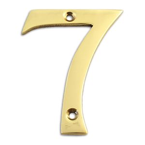 Números de Casa de Latón Auténtico, Acabado Dorado Pulido, Números de Dirección para Puerta de Casa - Product Image 6