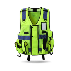 Chaleco de Seguridad Reflectante Ajustable de Poliéster para Obras de Construcción, Chaquetas con Logotipo Personalizable, Chaqueta Reflectante - Product Image 1