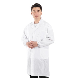 Uniformes d'hôpital personnalisés à manches longues en coton et polyester sergé, vêtements de travail unisexes pour les techniciens de laboratoire, les travailleurs des usines alimentaires, les pharmaciens - Product Image 2
