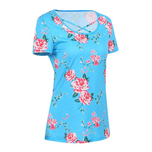 Most Popular <b>Top</b> Trending Breathable Eco Friendly Womens Digital Printing 100% Cotton T Shirt All Sizes Available All Seasons - Product Image 2