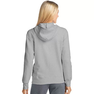 Women Solid Color Full Sleeve Plain Zip-Up Hoodie Regular Length Breathable Casual Style Women Thick Winter Zip-Up Hoodie - Product Image 2