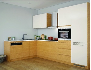 Vietnam Modern <b>Wall</b>-Mounted Kitchen <b>Cabinets</b> Durable Particle Board MDF Plywood Eco-Friendly <b>Metal</b> Handles Apartment Use 5 - Product Image 2