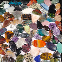 Lot de cabochons en pierres naturelles mélangées, lot de pierres précieuses en vrac, lot de cabochons en pierres précieuses mélangées en gros pour la fabrication