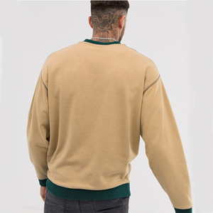 Sudadera con logotipo personalizado de talla grande, muy vendida, precio al por mayor, cuello redondo, transpirable, básica, en venta. - Product Image 4