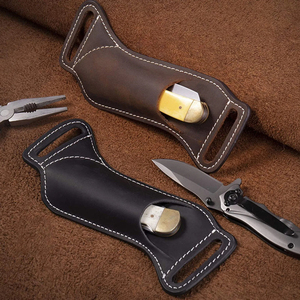 Handmade Leather Pouch Folding Knife Handcrafted Folding Blade Leather Holder Premium Pocket <b>Tool</b> Camping Hiking Outdoor Gift - Product Image 5
