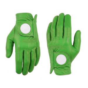 Gants de golf en cuir Cabretta de qualité supérieure avec logo personnalisé - Antidérapants, respirants, fermeture à boucle auto-agrippante, personnalisables, unisexes - Product Image 2