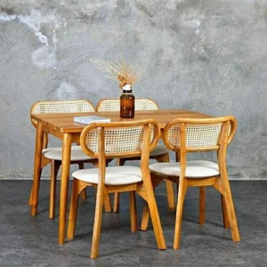 Meubles d'intérieur en teck sur mesure pour projets de café et d'hôtel, chaise de restaurant - Product Image 1