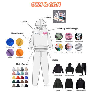 Poids lourd 100% coton 3D en relief broderie surdimensionné conception personnalisée graphique bouffée imprimé sweats à capuche unisexe - Product Image 4