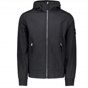 Men's Outdoor Bomber <b>Jacket</b> Coated Stand Collar Softshell with Fleece Lining Custom Logo Sportswear Hooded - Product Image 1