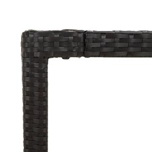 โต๊ะสวนสีดำพร้อมท็อปกระจก - Product Image 6