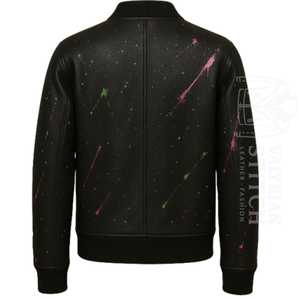 Blouson Bomber en Cuir PU Brodé Rebel Dragon pour Homme, Style Streetwear, Fermeture Éclair, Col Rabattu, Vêtement d'Automne - Product Image 2