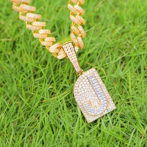 Pendentif en diamant de laboratoire Iced Out, lettre de A à Z, pendentif alphabet personnalisé, pendentif hip hop, pendentif en argent sterling 925 - Product Image 2