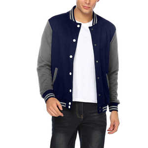 OEM Customized Logo Best Price Men Varsity <b>Jackets</b> Hot Sale Two Tone Color <b>Leather</b> Sleeve Embroidery Men's Varsiti <b>Jacket</b> - Product Image 6