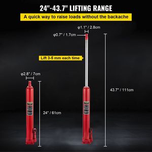 4 tonnellate/8818 libbre di capacità pompa a pistone singolo a Base piatta manuale raccoglitore di ciliegie utensili idraulici per Garage/negozio gru per sollevamento del motore - Product Image 3