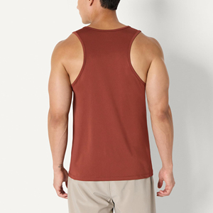 Wholesale Latest Fashion Men Sleeveless Soft Touch Gym Tank Tops Quick Dry Customized Color and Size Tank Top with Armholes - Product Image 2
