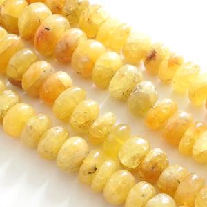 Heliodor Jaune Lisse Poli Forme Ronde Bijoux Fil de 8 Pouces 8-13MM Environ Certifié par un tiers Fournisseur en gros - Product Image 1