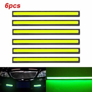 6 pièces Bande LED 12V DRL Feux de jour antibrouillard COB Vert Éclairage de conduite pour voitures Accessoires d'éclairage automobile - Product Image 1