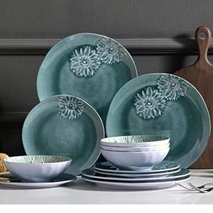 Designer <b>Melamine</b> Dinner Plates Set Elegant <b>Tableware</b> for Modern Homes - Product Image 5