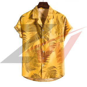 Camisa de Playa de Verano de Alta Calidad con Estampado Personalizado, Estilo Hawaiano, para Hombre, Personalización Exclusiva, Corte Ajustado, OEM - Product Image 1