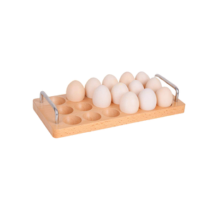 Wooden <b>Eggs</b> Tray With Steel Handles Exclusive Quality Kitchenware <b>Egg</b> <b>Storage</b> Tray For Table Top Accessories - Product Image 1